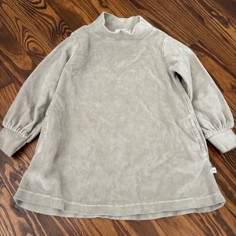 Mockneck Velour dress Spanish 1+ in the family